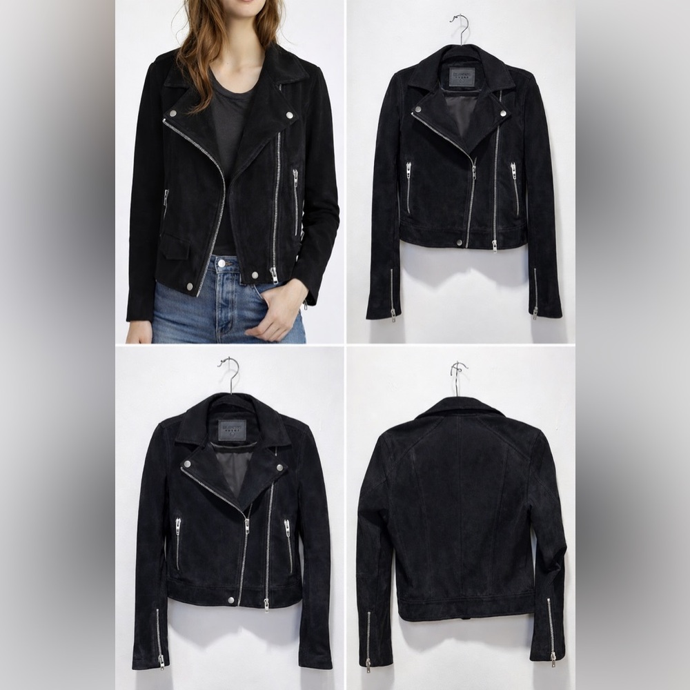 BLANKNYC Black Suede Moto Jacket – 100% Leather – Size XS